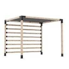 Toja Grid Post Wall Pergola Bracket & Rectangular Shade Sail Set